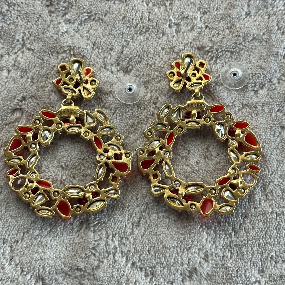 J. Crew Crystal Hoop Earrings - Picture 3 of 5